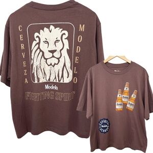 Cerveza Modelo Lion Head Fighting Spirit Cropped Boxy T-Shirt Men’s XL